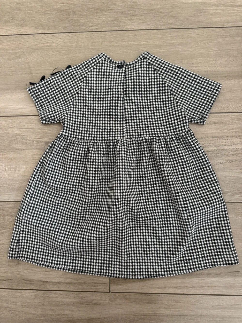 Zara girls fall dress 3T Black and White Gingham Short Sleeve Dress